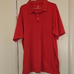 PGA Tour Red Short-Sleeve Golf Polo